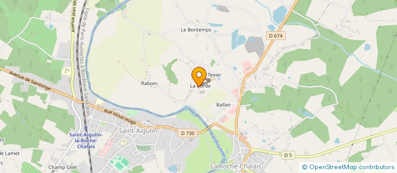 localisation de l'entreprise EQUIN TRANSPORT 33 à LA ROCHE CHALAIS