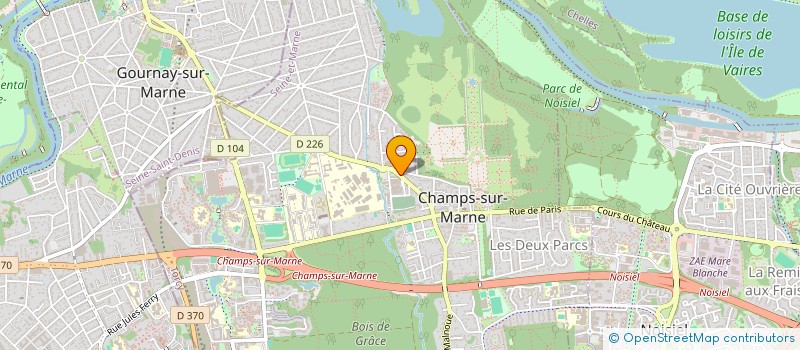 localisation de l'entreprise EQUINOX' à CHAMPS-SUR-MARNE