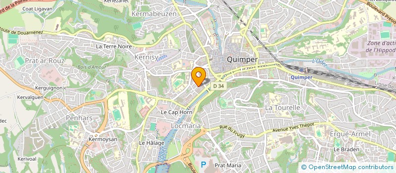 localisation de l'entreprise EQUINOXE 29 à QUIMPER