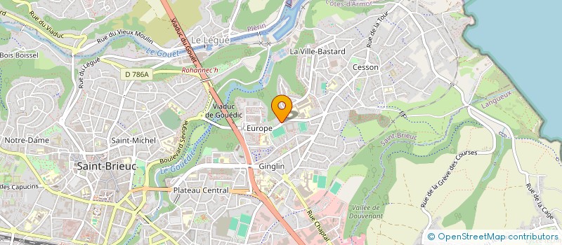 localisation de l'entreprise EQUINOXE à SAINT-BRIEUC