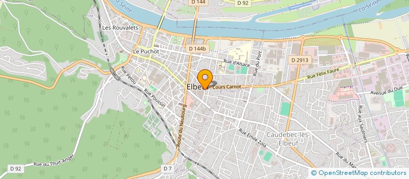 localisation de l'entreprise EQUIP BUREAU à ELBEUF
