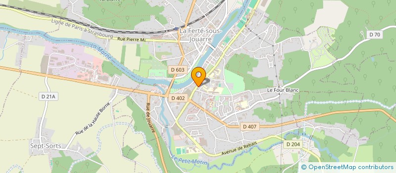 localisation de l'entreprise EQUIP'CUISINES ET BAINS à LA FERTE-SOUS-JOUARRE