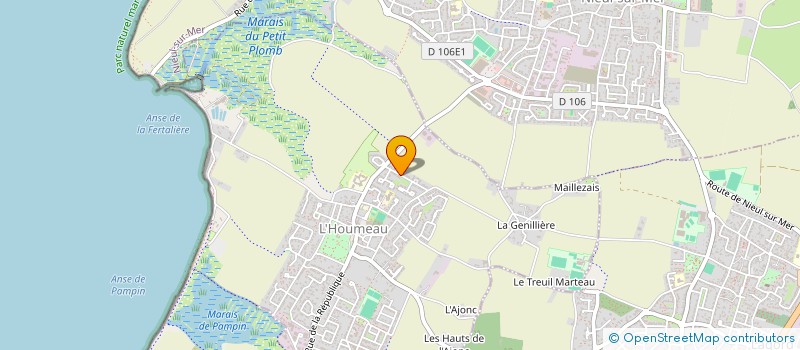 localisation de l'entreprise EQUIP 'ELEC 17 à L'HOUMEAU