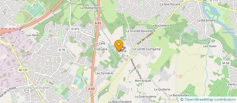 localisation de l'entreprise EQUIP JARDIN ATLANTIC à SORINIERES (LES)