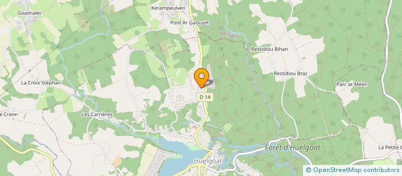 localisation de l'entreprise EQUIP'TOIT  HUELGOAT