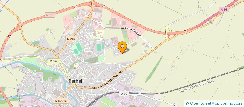 localisation de l'entreprise EQUIPAGE  RETHEL