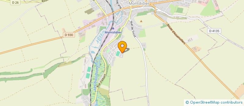 localisation de l'entreprise EQUIPE DE FOOTBALL DES SAPEURS-POMPIERS DE LA SOMME à MONTDIDIER