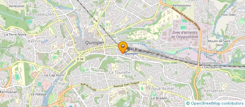 localisation de l'entreprise EQUIPE DE REFLEXION SUR L'EDUCATION AFFECTIVE ET SEXUELLE - EREAS à QUIMPER