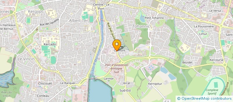 localisation de l'entreprise EQUIPE DE RUGBY DEPARTEMENTALE DES SAPEURS-POMPIERS DU MORBIHAN à VANNES