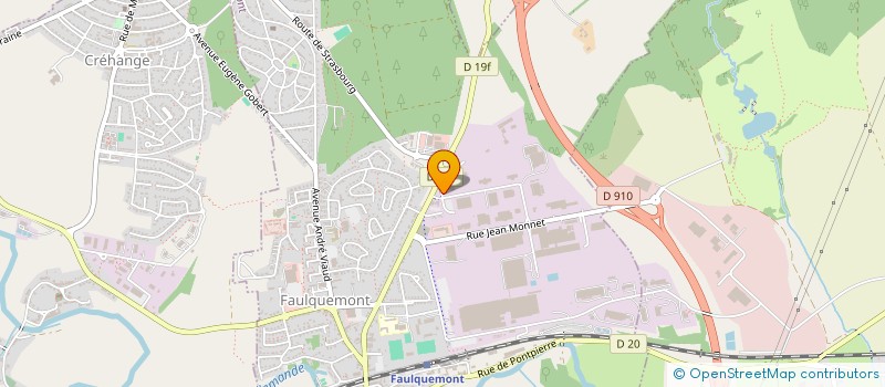 localisation de l'entreprise EQUIPE DE SOINS PRIMAIRES CREHANGE FAULQUEMONT  FAULQUEMONT