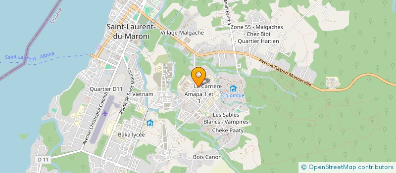 localisation de l'entreprise EQUIPE DE SOINS PRIMAIRES LES SABLES BLANCS à SAINT-LAURENT-DU-MARONI