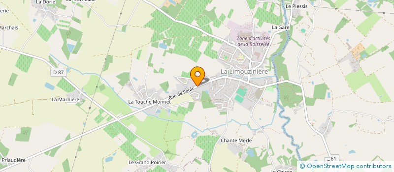 localisation de l'entreprise EQUIPE RECHERCHES GEOLOGIQUES  LA LIMOUZINIERE