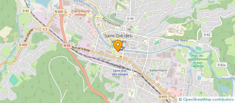 localisation de l'entreprise EQUIPEMENT BUREAUTIQUE ET INFORMATIQUE à SAINT-DIE-DES-VOSGES