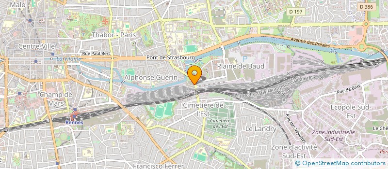 localisation de l'entreprise EQUIPEMENT CAFES HOTELS RESTAURANTS 35  RENNES