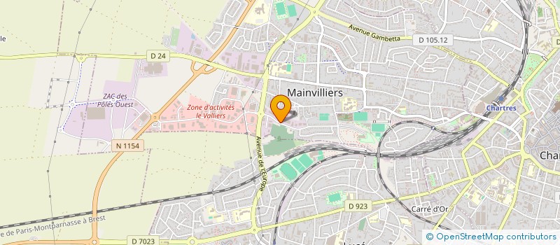 localisation de l'entreprise EQUIPEMENT CHARTRAIN  MAINVILLIERS