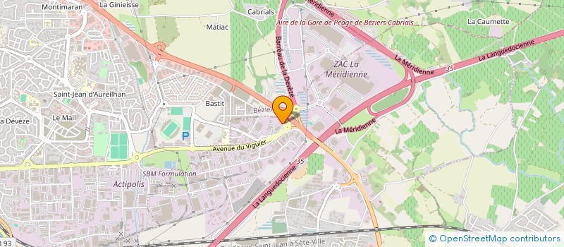 localisation de l'entreprise EQUIPEMENT CUISINES PROFESSIONNELLES à VILLENEUVE-LES-BEZIERS
