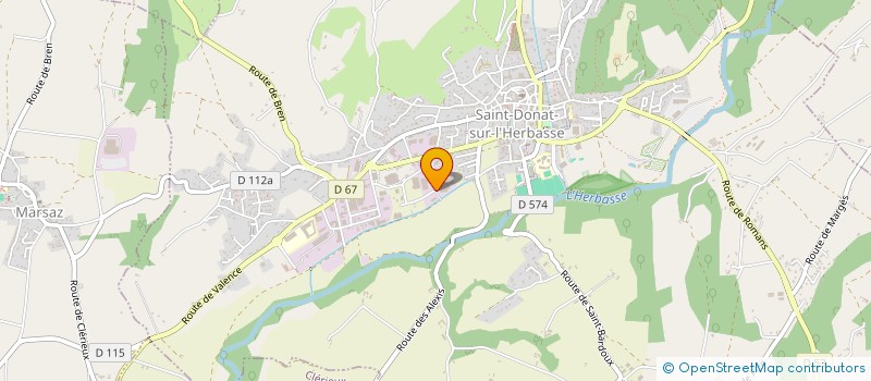 localisation de l'entreprise EQUIPEMENT ET MATERIEL DE CALIBRAGE à SAINT-DONAT-SUR-L'HERBASSE
