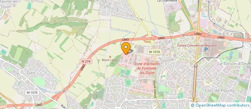 localisation de l'entreprise EQUIPEMENT ET REALISATION POUR L'INDUSTRIE ET LES COLLECTIVITES à FONTAINE-LES-DIJON