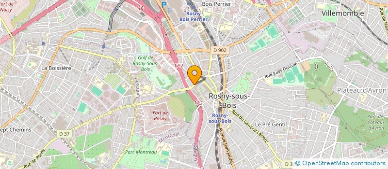 localisation de l'entreprise EQUIPEMENT MAINTENANCE RESTAURATION  ROSNY SOUS BOIS