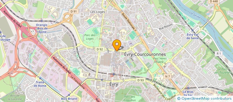 localisation de l'entreprise EQUIPEMENT MAISON TRAVAUX à EVRY-COURCOURONNES