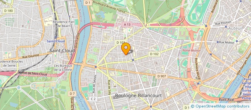 localisation de l'entreprise EQUIPEMENT TELEPHONIQUE MULTI-SERVICES à BOULOGNE-BILLANCOURT