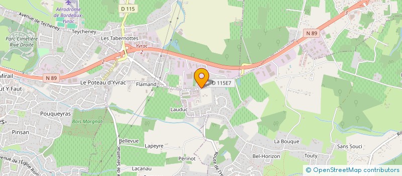 localisation de l'entreprise EQUIPEMENTS BOISSONS SERVICES SUD-OUEST à YVRAC