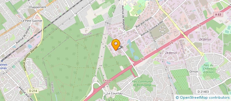localisation de l'entreprise EQUIPEMENTS CLIMATIQUES D'AQUITAINE à CANEJAN
