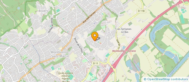 localisation de l'entreprise EQUIPEMENTS DE CHIMIE POUR LABORATOIRE.  MONTBONNOT-SAINT-MARTIN