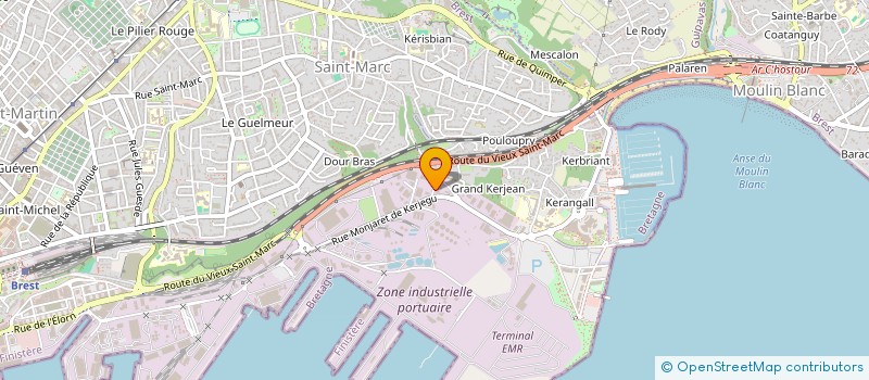 localisation de l'entreprise EQUIPEMENTS ET PIECES DETACHEES à BREST