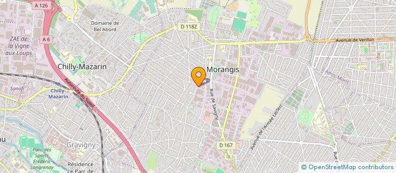 localisation de l'entreprise EQUIPEMENTS ET SECURITE ROUTIERE à MORANGIS