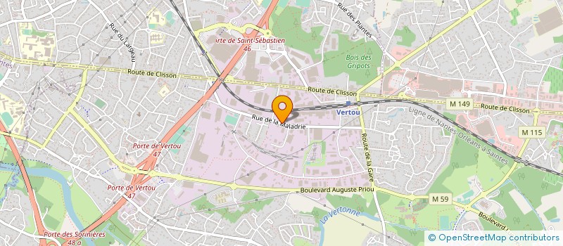 localisation de l'entreprise EQUIPEMENTS GD OUEST DISTRI EGO DISTRI  VERTOU