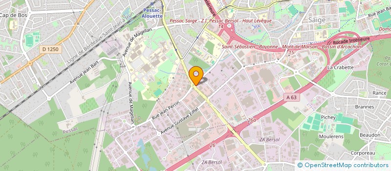 localisation de l'entreprise EQUIPEMENTS MODULAIRES INDUSTRIELS  PESSAC