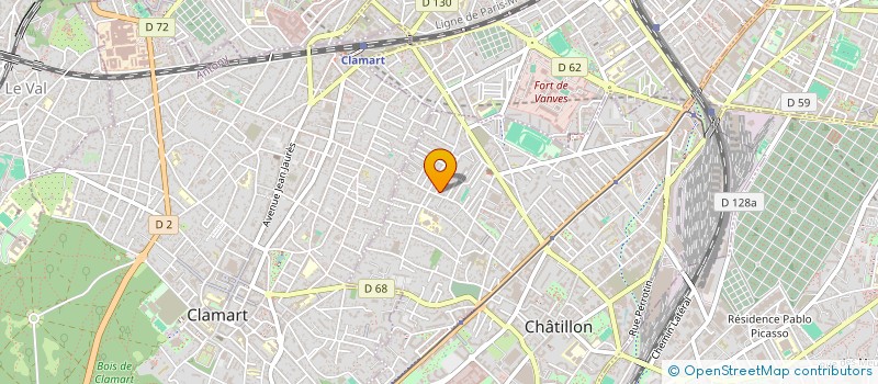 localisation de l'entreprise EQUIPEMENTS-SERVICES-TECHNIQUES  CHATILLON