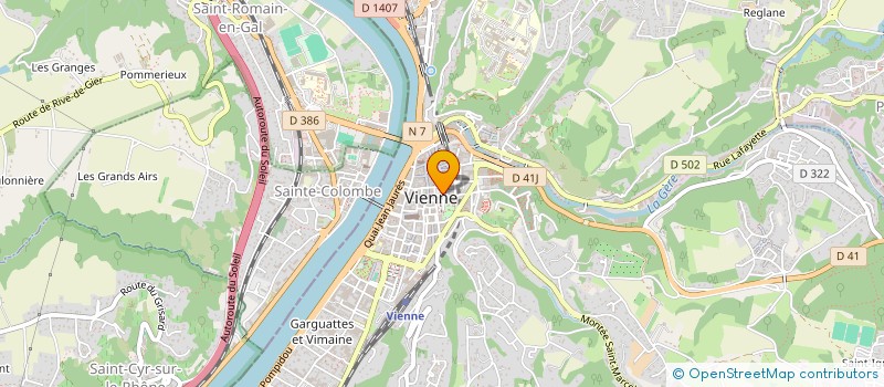 localisation de l'entreprise EQUIPEMENTS SPORTS ET LOISIRS à VIENNE