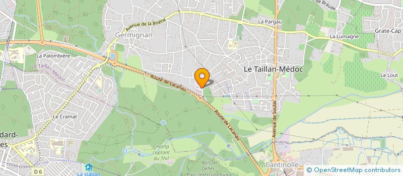 localisation de l'entreprise EQUIPEMENTS TECHNIQUES DE BATIMENT à LE TAILLAN-MEDOC