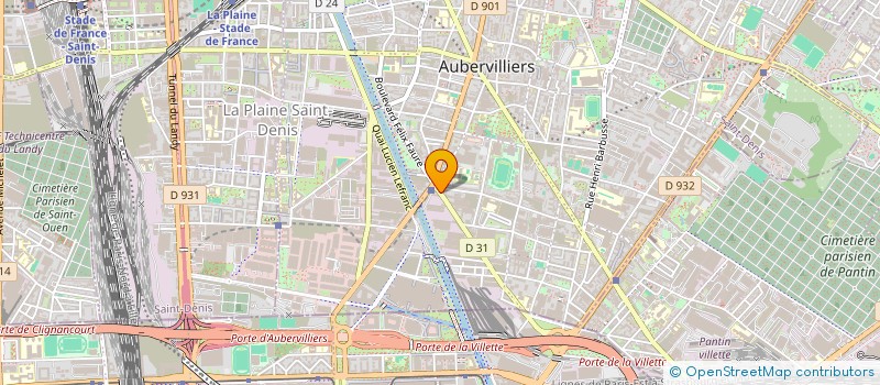 localisation de l'entreprise EQUIPRA à AUBERVILLIERS