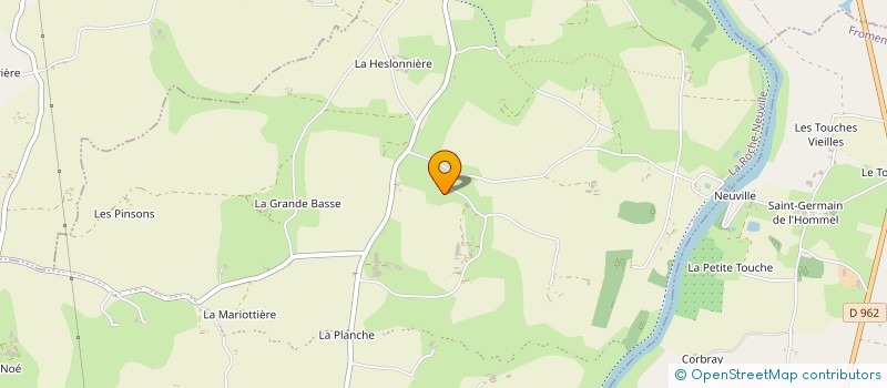 localisation de l'entreprise EQUITATION LOISIRS DES PETITES HAIES à QUELAINES-SAINT-GAULT