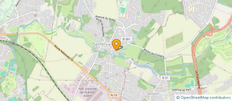 localisation de l'entreprise EQUITATION SPORTS LOISIRS  SANTENY