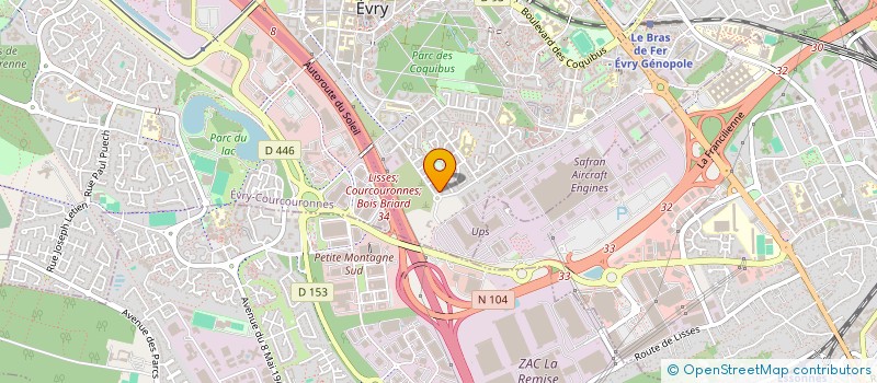 localisation de l'entreprise EQUITHERM EURL à EVRY-COURCOURONNES