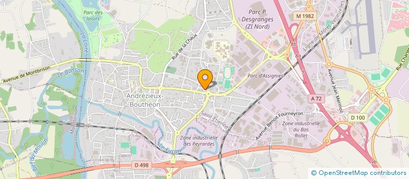 localisation de l'entreprise EQUUS AGRICOLE  ANDREZIEUX-BOUTHEON