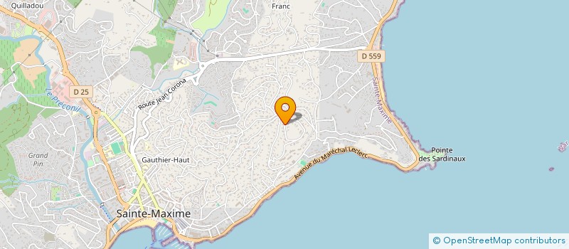 localisation de l'entreprise EQUUS IMMOBILIER à SAINTE MAXIME