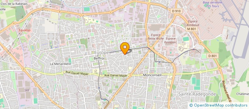 localisation de l'entreprise ER 37  TOURS