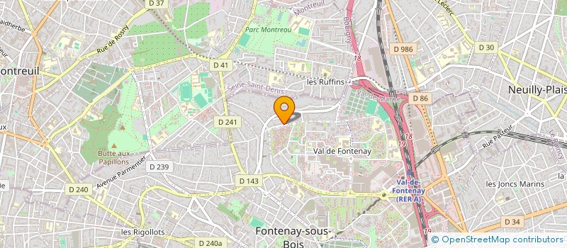 localisation de l'entreprise ER ETANCHE à FONTENAY-SOUS-BOIS