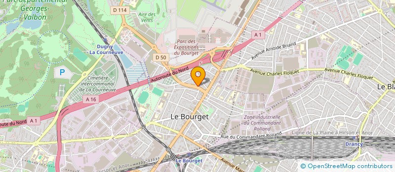 localisation de l'entreprise ER EVENTS DENISON à LE BOURGET