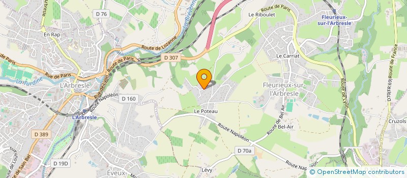 localisation de l'entreprise ER FINANCES  FLEURIEUX-SUR-L'ARBRESLE