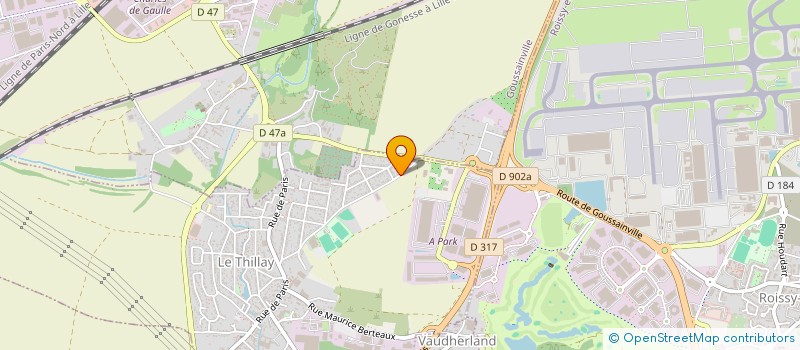 localisation de l'entreprise ER-NUR CONSTRUCTION IDF  LE THILLAY