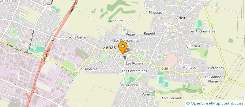 localisation de l'entreprise ER PEINTURE  GENAS