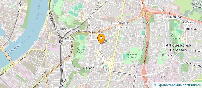 localisation de l'entreprise ER PLATRERIE 33  CENON
