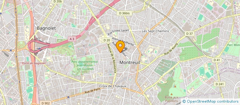 localisation de l'entreprise ERA 94 à MONTREUIL