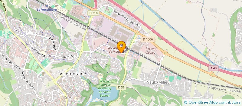 localisation de l'entreprise ERA COMM'  VAULX-MILIEU